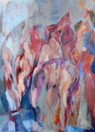 «CONSTELLATION» - Acrylique sur carton (55/43 cm). © Pauline A. Berneron 2014.