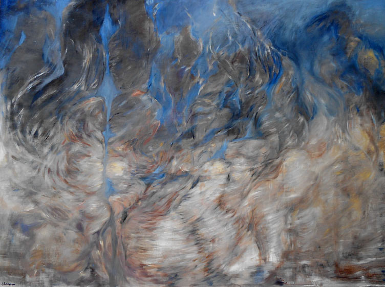 «LES HAUTES HERBES» - Huile sur toile (100/73 cm). © Pauline A. Berneron 2014.